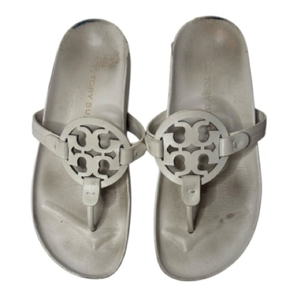 Tory Burch Miller Cloud Thong Sandals for Women In Cream.. Size 7